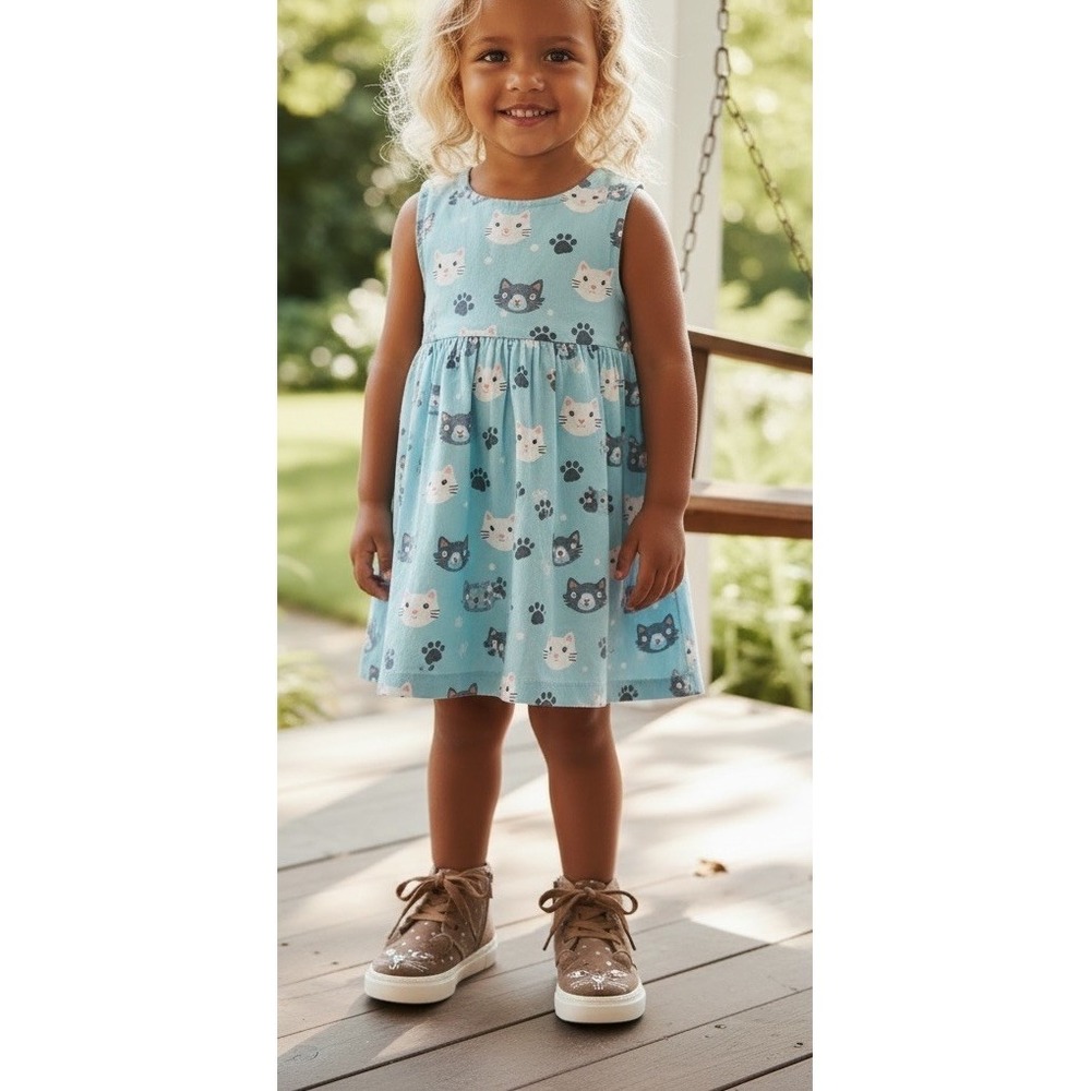 NWT Gap Girls Shoe Size 11 Leather Cat Sneakers Shoes gold polka dot PURRR